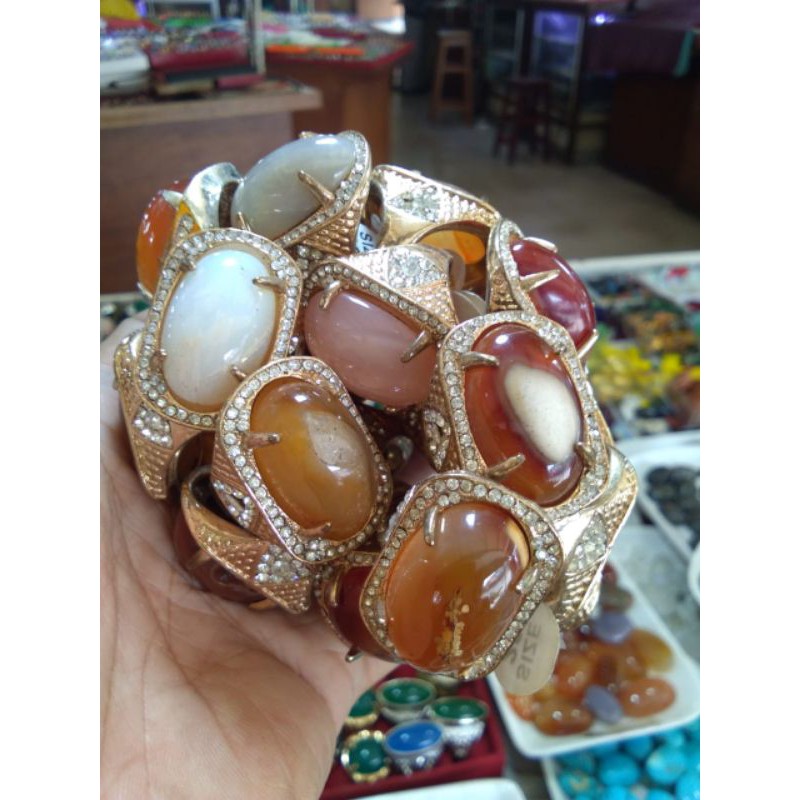 batu cincin akik campur satu ikat