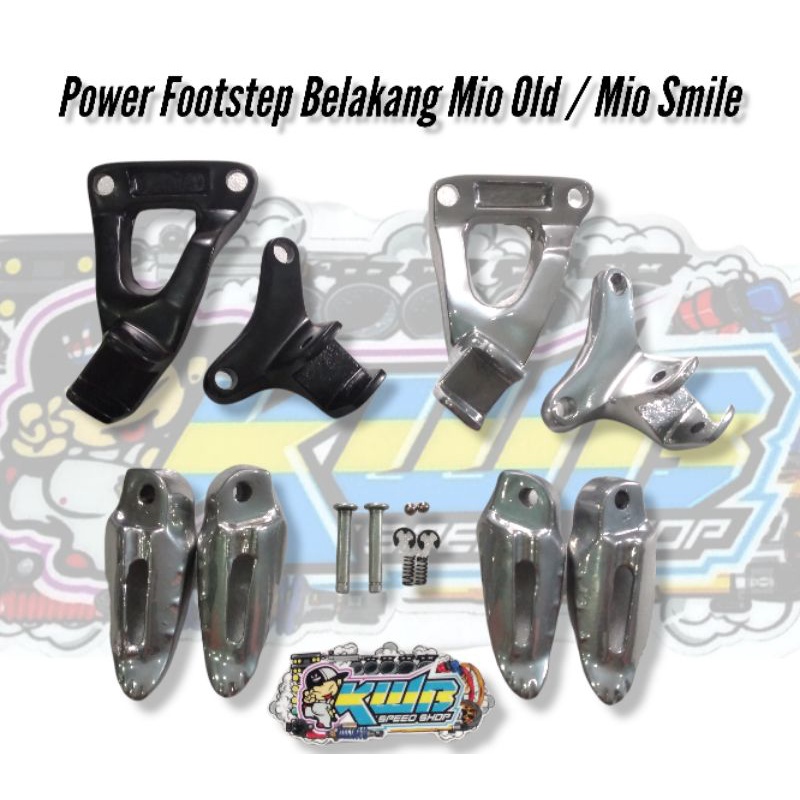 DUDUKAN FOOTSTEP STEP BELAKANG YAMAHA MIO SMILE / MIO SPORTY 1 SET SEPASANG Power footstep mio pijakan kaki belakang mio sepasang