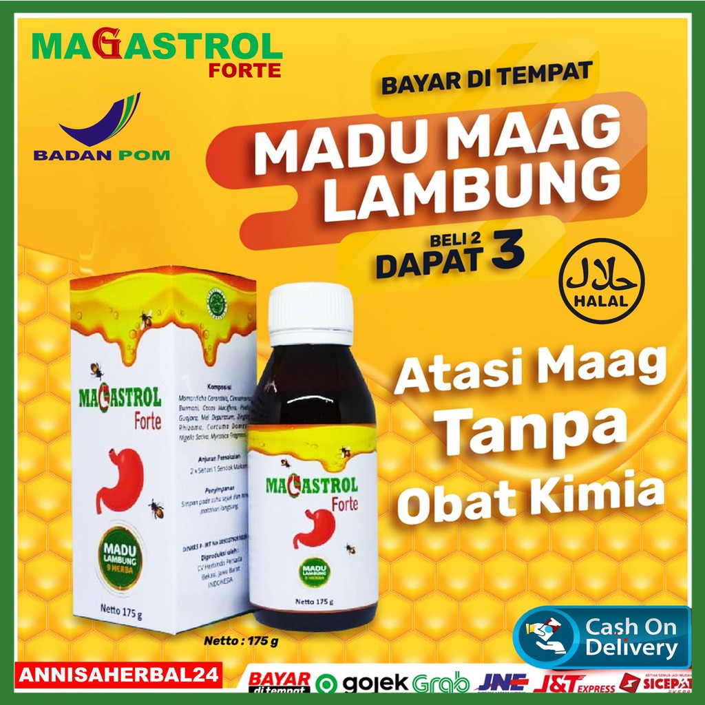 Madu Magastrol Forte - Madu Herbal Asam Lambung
