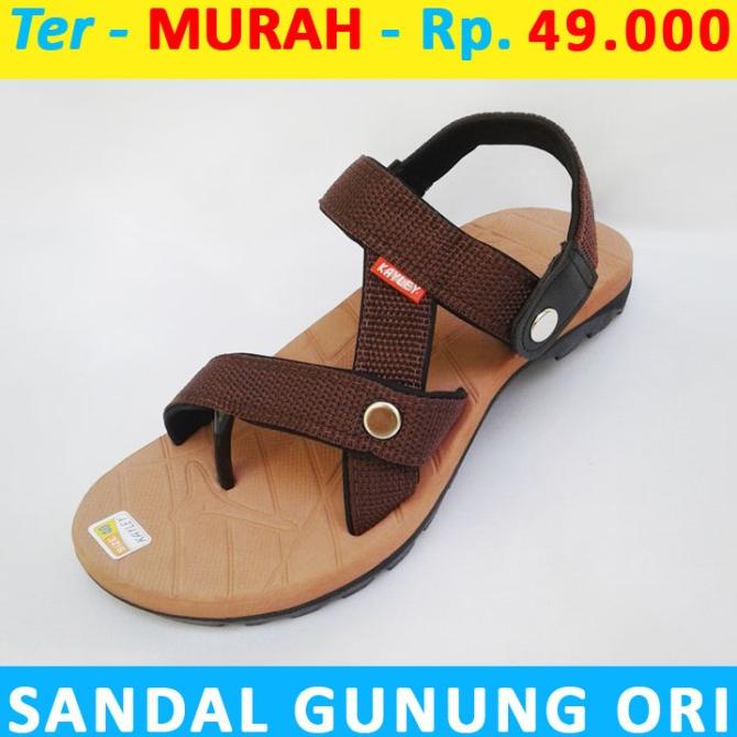 Sandal Gunung Pria Model Eiger - Termurah - Kualitas Bagus - Coklat 16 Exsklusif