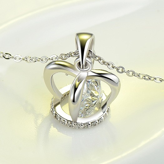 SALE Kalung Perak / Necklace 925 Sterling Silver Asli S925 Cocok Hadiah KS014 Crown Mahkota