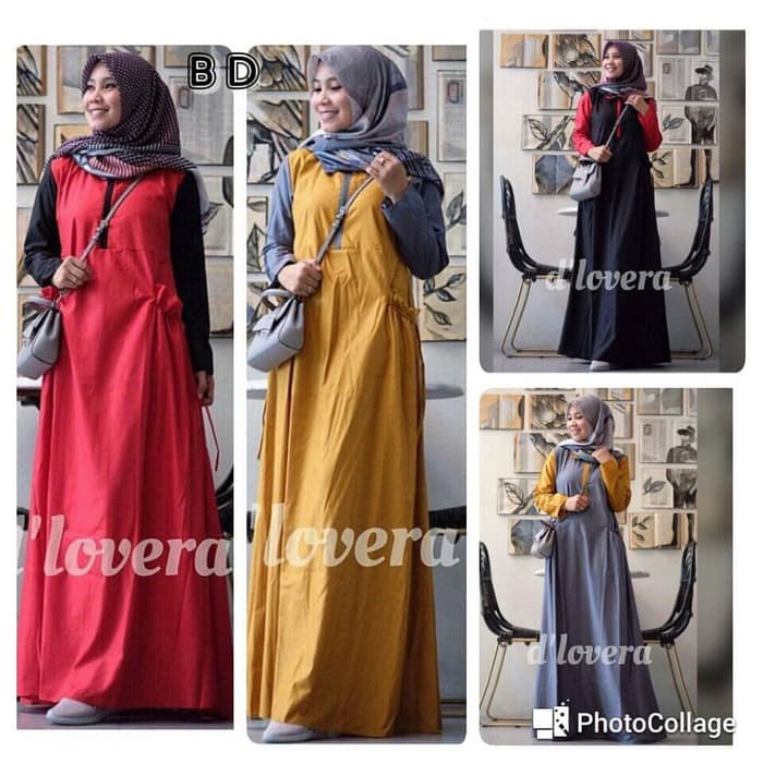 pakaian Gaun muslim ibu islami baju muslim wanita andien maxy dress busui balotelli gamis murah BD u