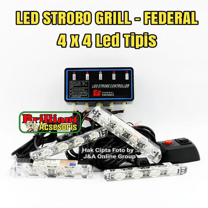 Ready LED Strobo - Lampu Blitz - Mobil Patwal -