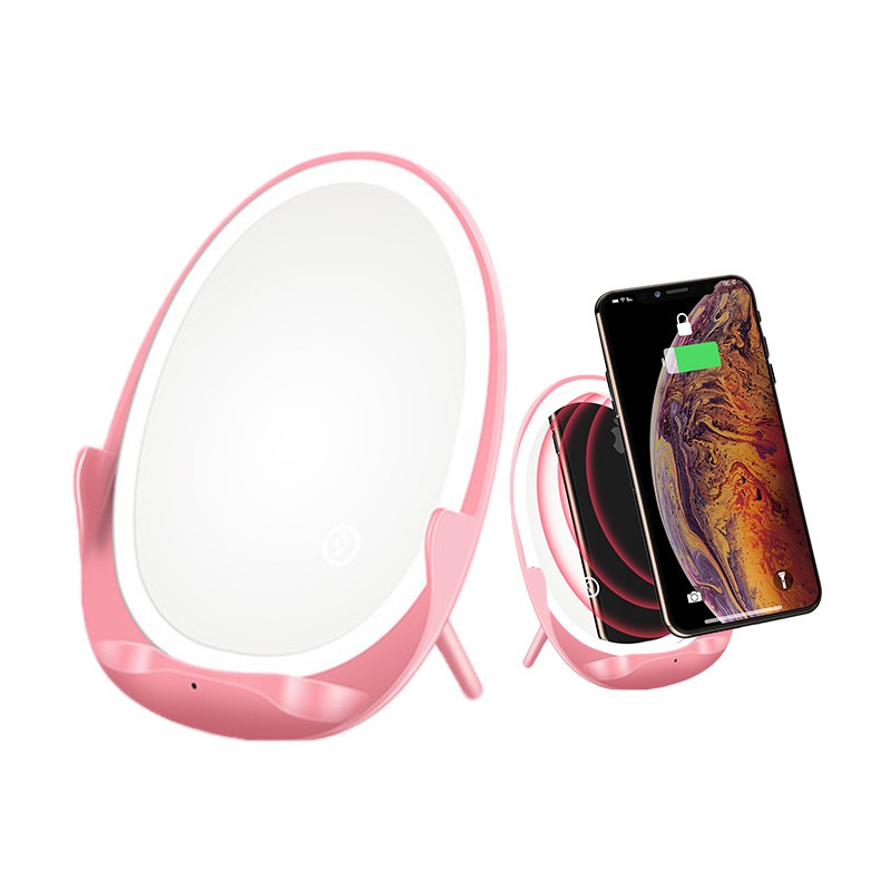 

Herbaay QI Wireless Mirror Charger Terbaru Cermin dengan Lampu LED