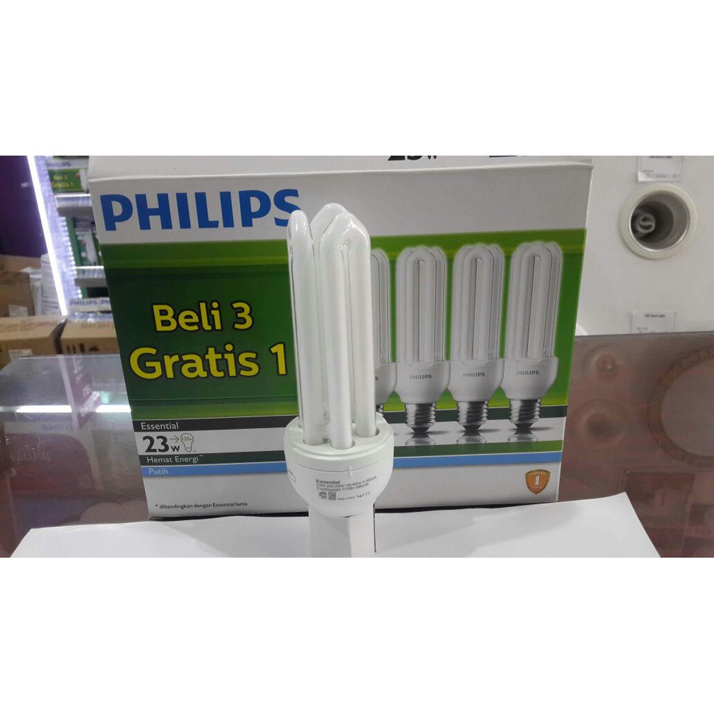 Lampu Philips Essential beli 3 gratis 1 23watt | philips multipack | philips beli 3 gratis 1