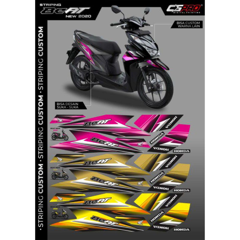 striping motor Honda Beat new 2021 / striping motor beat 2021