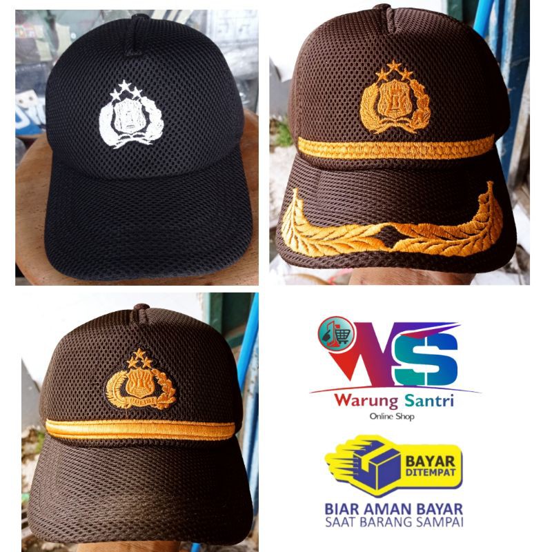 Topi Pamen Polri / Topi Pama Polri / Topi Bintara Polri / Topi polisi/Topi polri/Topi komando polisi