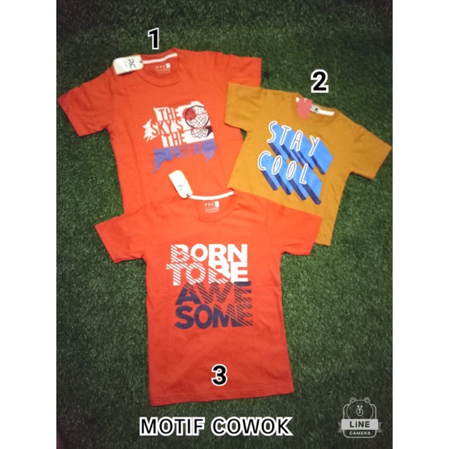 Kaos distro anak p&amp;c usia 1-12 th pnc motif anak laki dan perempuan brand dari kaos sogo atau centro