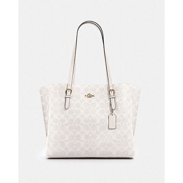 Coach Tote in Signature Canvas Mollie White (C1665)