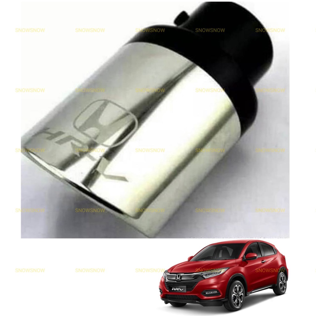 Buntut Knalpot Logo Honda HRV Muffler Miring