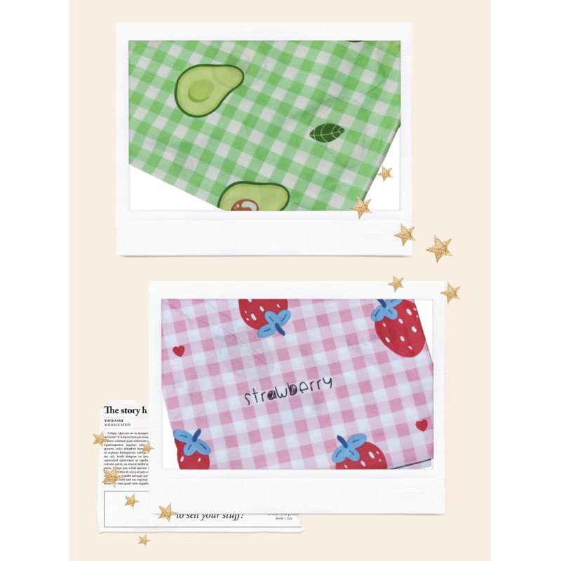 kain meteran kecil motif buah ukuran 50x120cm