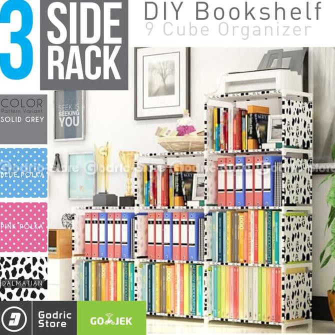 Ready Stock Rak Buku Portable 3 Sisi Lemari Serbaguna 9 Ready Stock Rak Buku Portable 3 Sisi Lemari Serbaguna 9