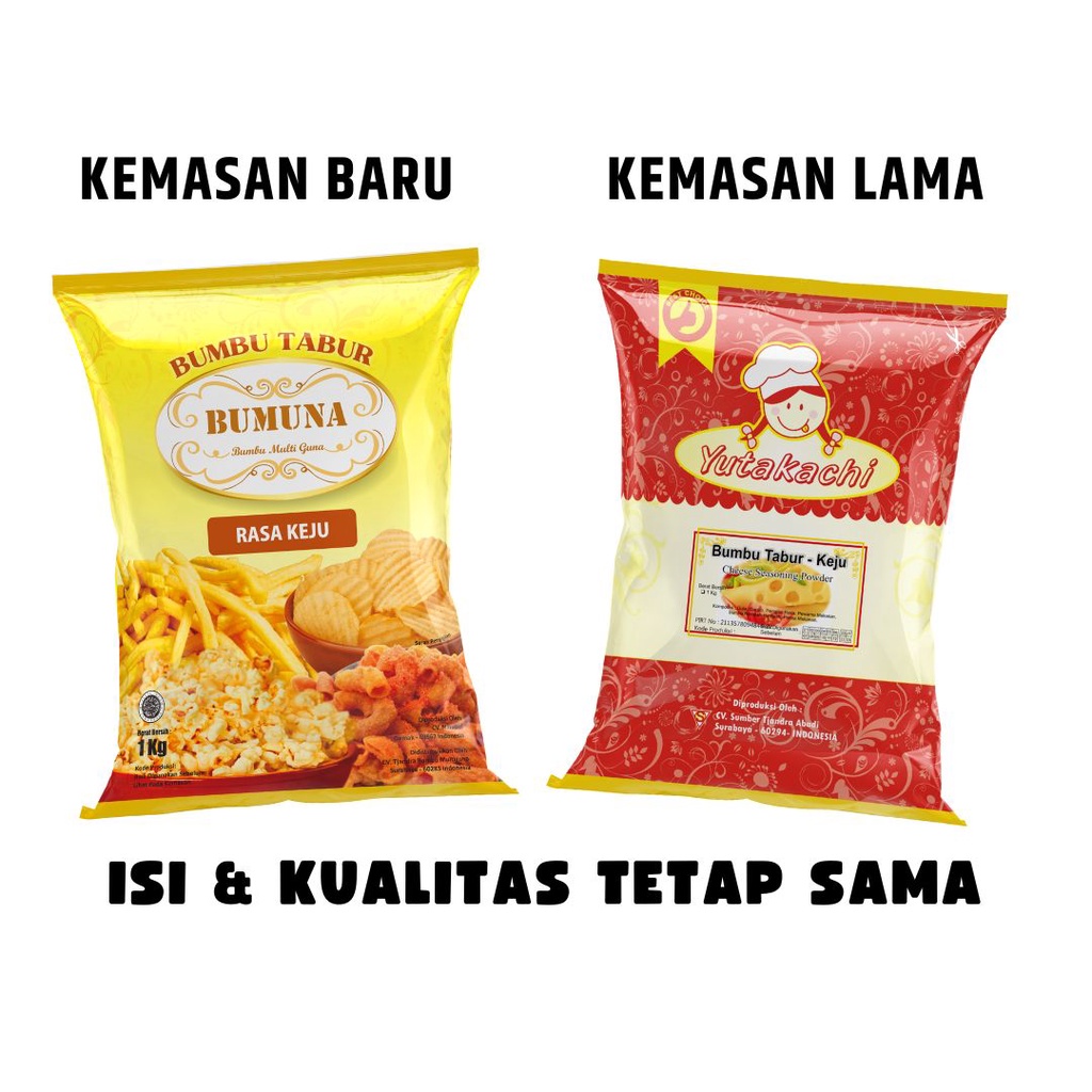 Bumbu Tabur Rasa Jagung Bakar 1Kg Bumuna/ Premium Bubuk Tabur Bumbu Keripik Kentang Lidi Ayam Makaroni Jamur Tahu Penyedap Aneka Rasa (Balado, BBQ, Sapi Panggang, Keju, Dsb)