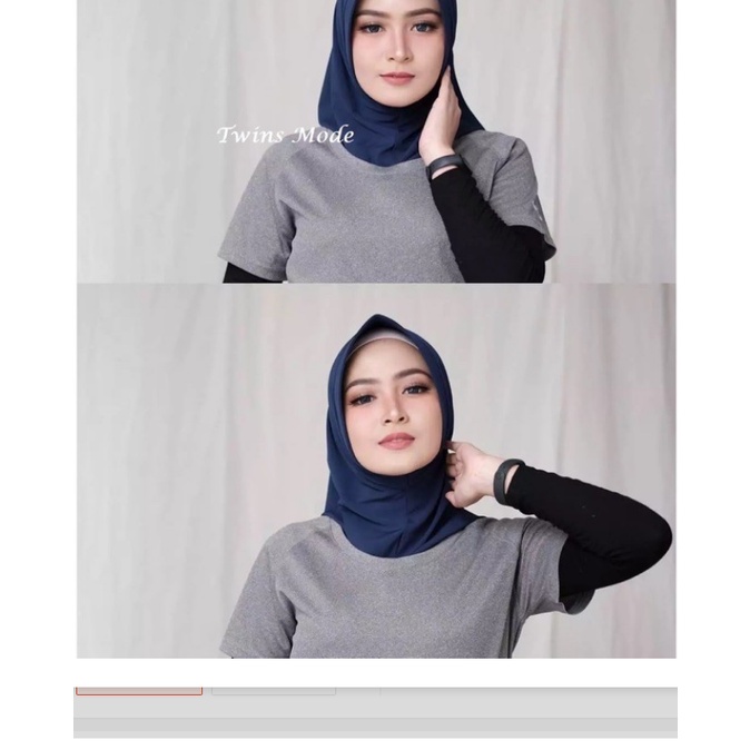 jilbab sport olahraga / hijab volly bahan lycra adem anti gerah-1