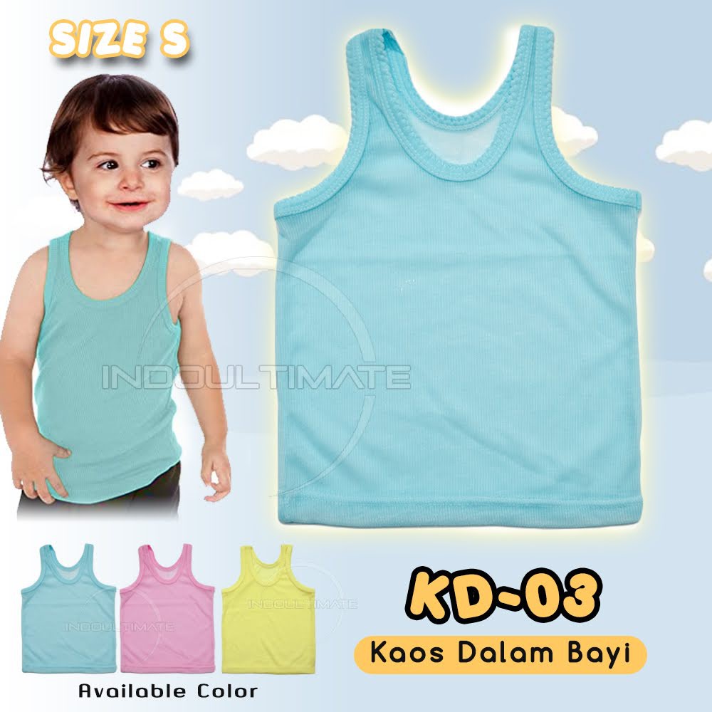 Kaos Dalam Bayi Perempuan Laki Laki Baru Lahir Newborn Murah Singlet Bayi Pakaian Bayi KD-03