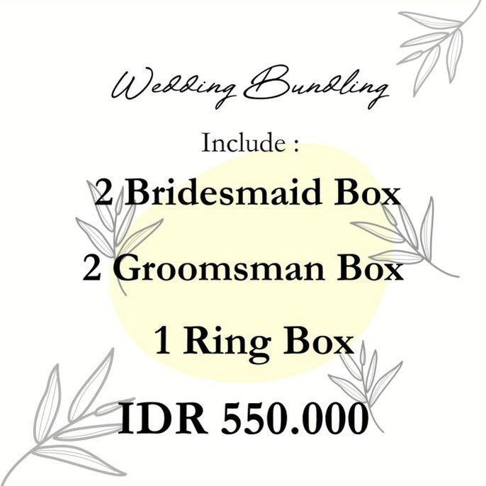 

[COD] Wedding Bundling Groomsman & Bridesmaid Box [COD]
