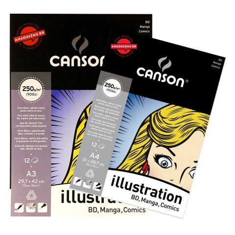 Canson Illustration Pad A4 Isi 12 Sheets 250gsm C200387200