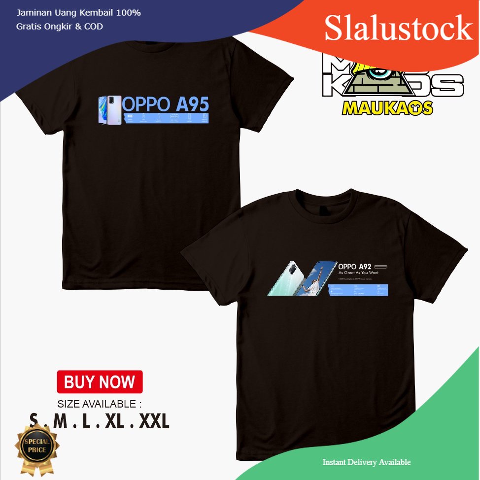 Slalustock Kaos Gadget OPPO A92 OPPO A95 Kaos Handphone