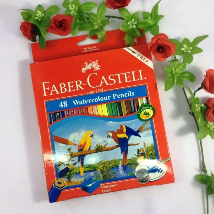 

(BISA COD) MURAH!! PENSIL WARNA FABER CASTELL 48 WATERCOLOUR - FABER CASTLE - PEN FREE ONGKIR Kode 396