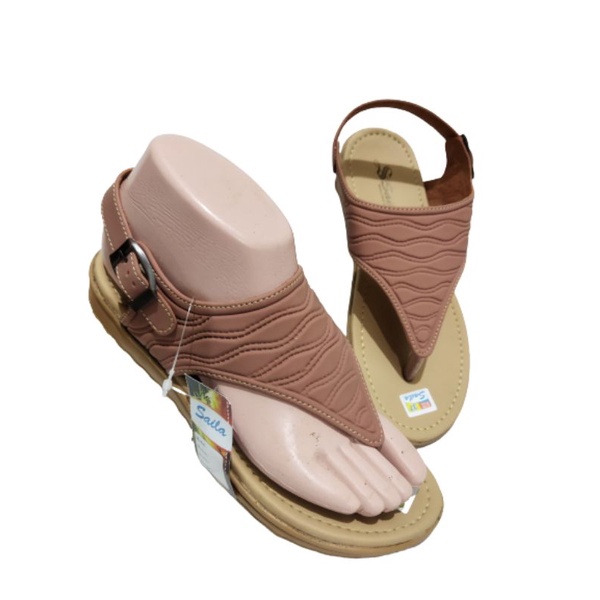 sandal wanita jepit let terbaru merek saila hak 2.5cm