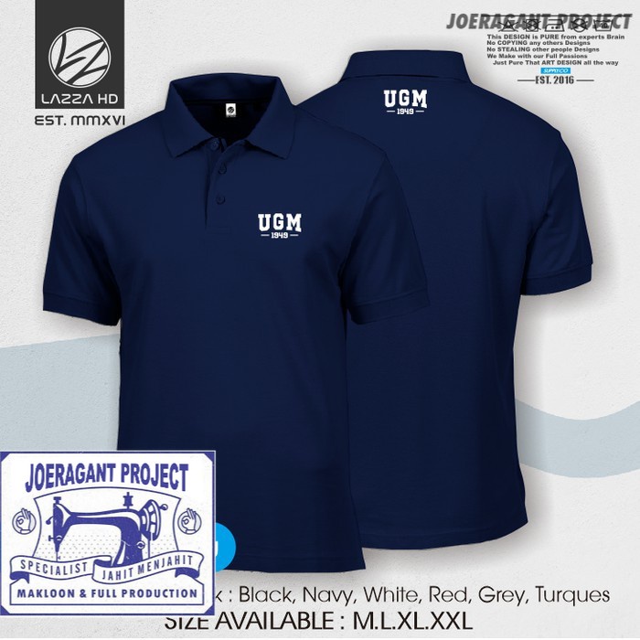 Poloshirt Polo Kaos Kerah UGM 1949 Yogyakarta Jogja Terlaris -kharmen -JP