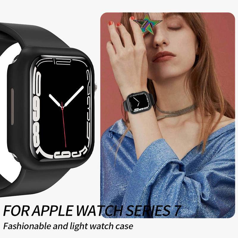 Casing Pelindung Apple Watch 8 7 41mm 45mm 6 5 4 3 2 Hard PC Matte Kompatibel Dengan iWatch 7 41mm 45mm