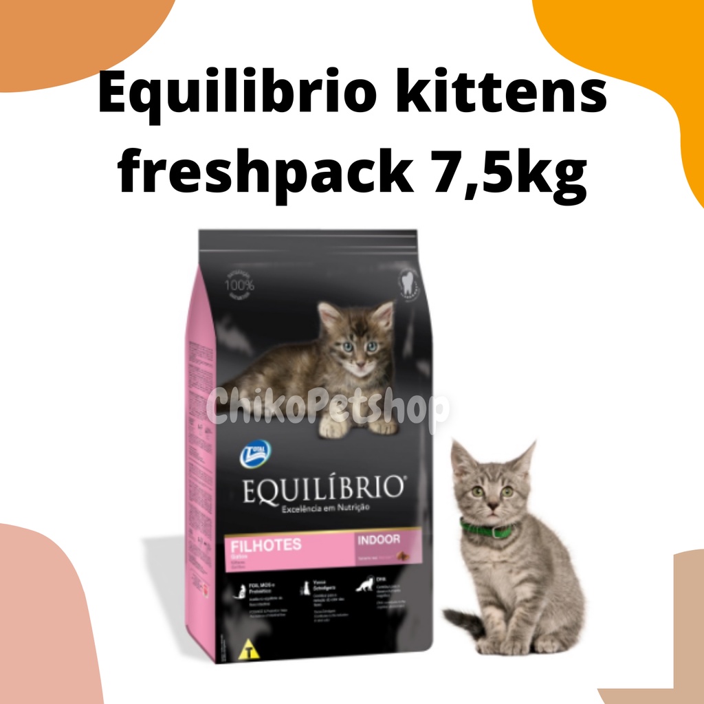 [GRAB GOJEK] EQUILIBRIO KITTEN INDOOR Makanan Anak Kucing 7.5kg