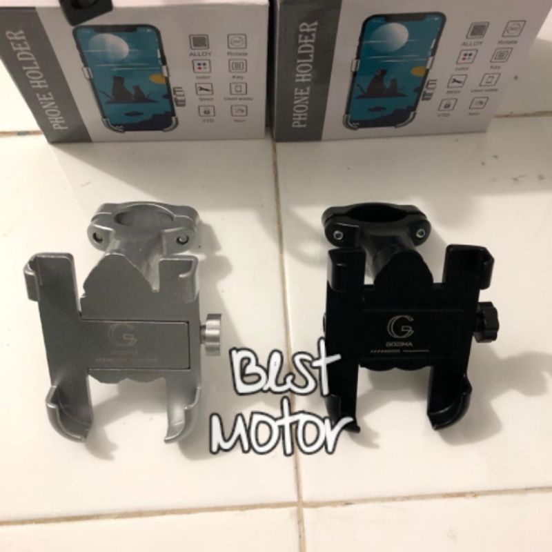 Holder hp motor full besi di stang/phone holder hp motor spion/Stand hp motor/tempat hp di motor/Universal holder handphone sepeda