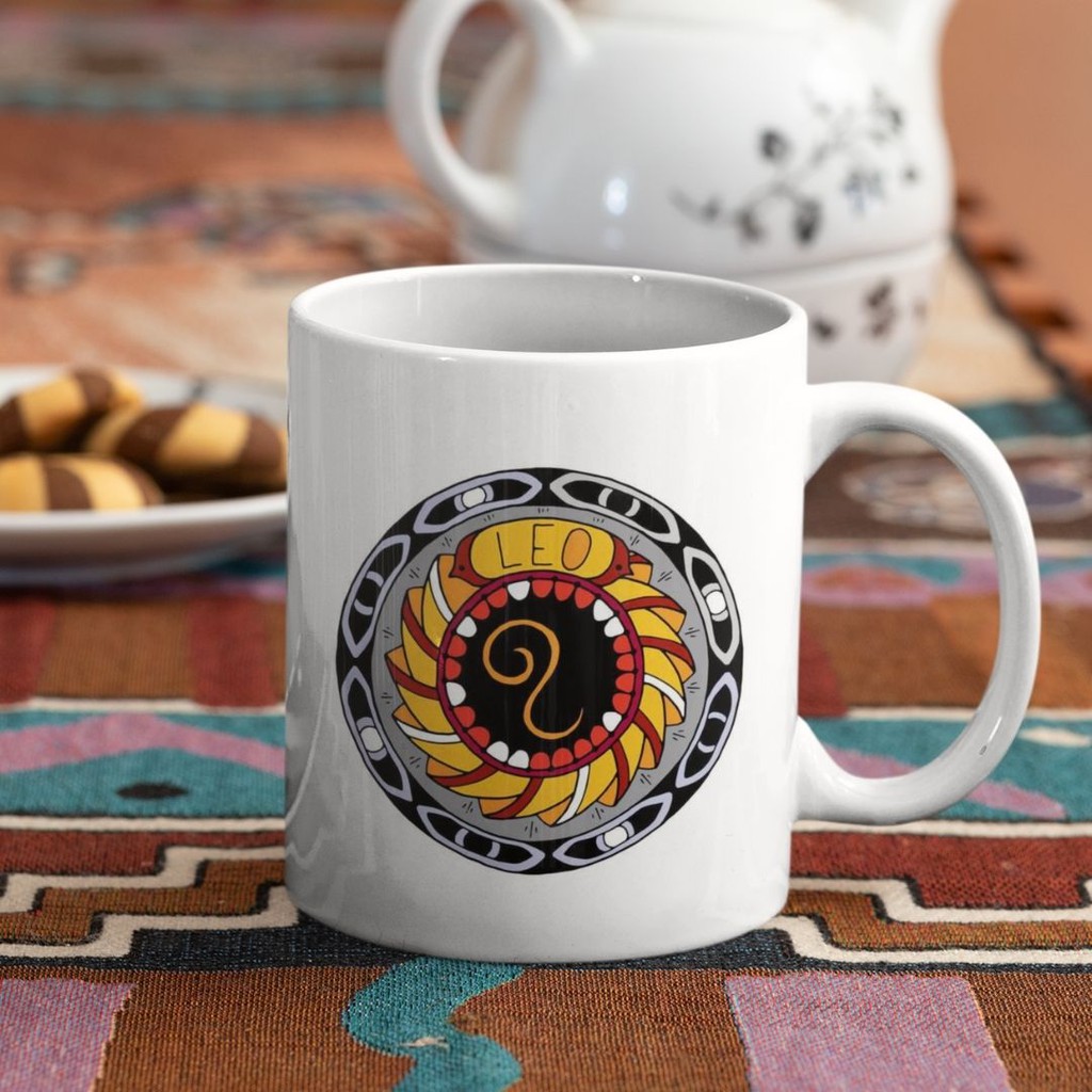 Mug Gelas Keren Gambar Zodiak LEO