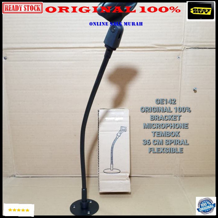 G142 CRIMSON original 100% bracket microphone breket mic stand besi mik holder mikrophone tembok dinding meja table gantung  bahan metal besi  Bisa segala jenis mic  Bisa di tembok / di meja atau digantung  bisa untuk mic kabel handle dan wireless handle