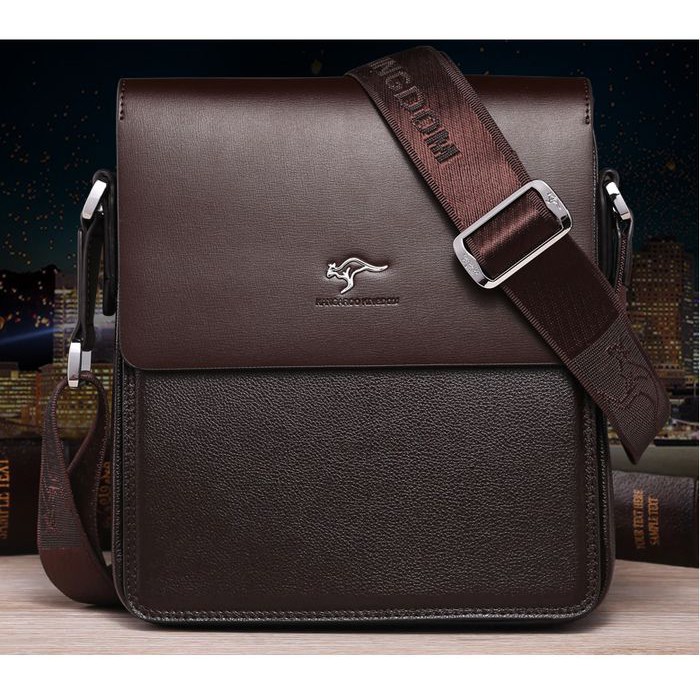 Tas Slempang Selempang Cangklong Pria Kulit Asli Sapi KK Original Cowo Cowok Laki Laki Murah Import