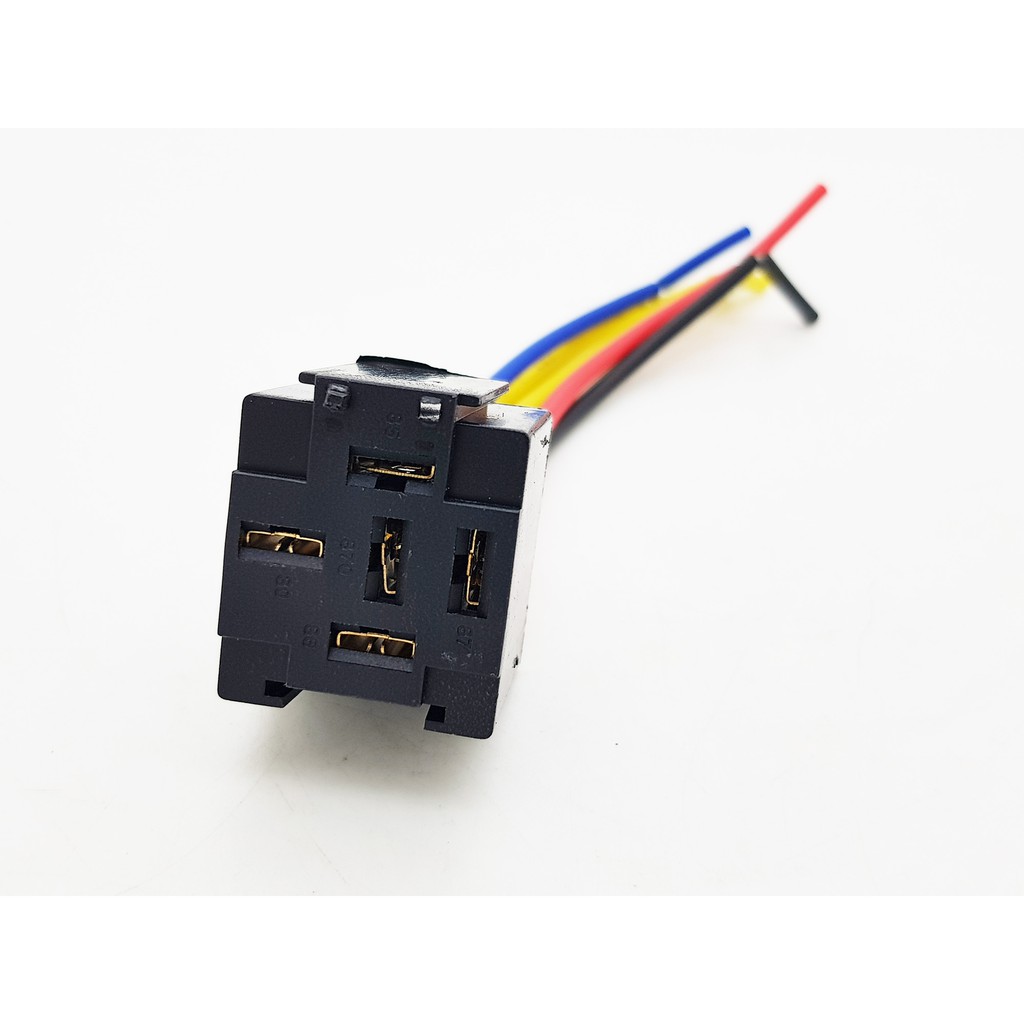 Socket Relay Car 5 Kaki + Kabel