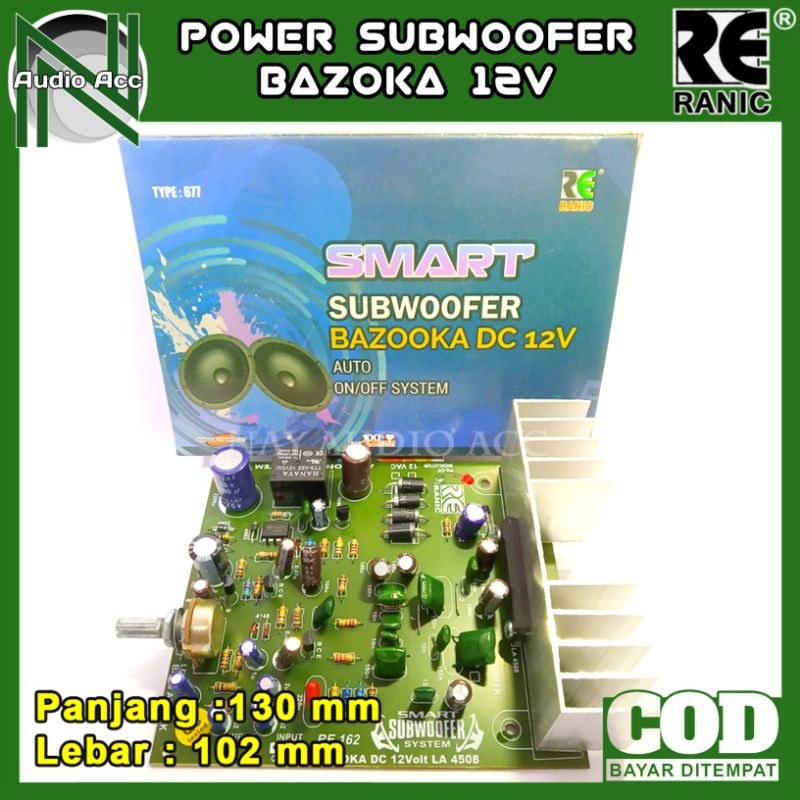 Kit Power Subwoofer Mobil Bazooka 12V DC