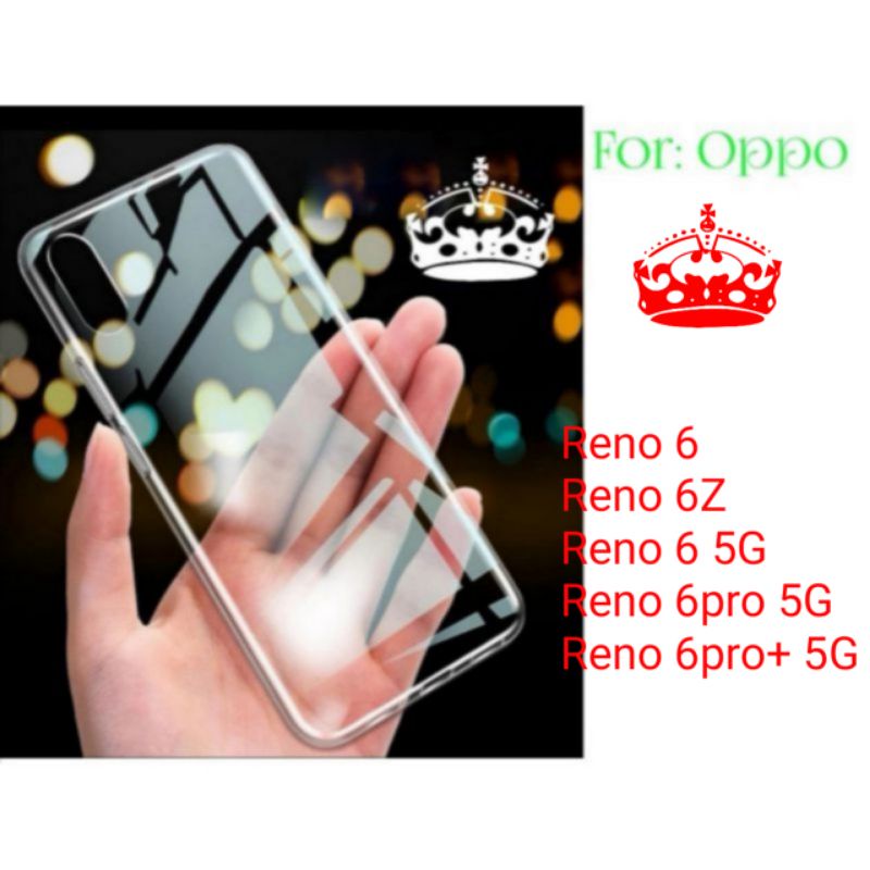 oppo reno6 reno 6 z pro plus 5G 6z 6pro Clear Case TPU Casing Bening Cover Transparan Silicon Softcase Silikon Pelindung belakang handphone