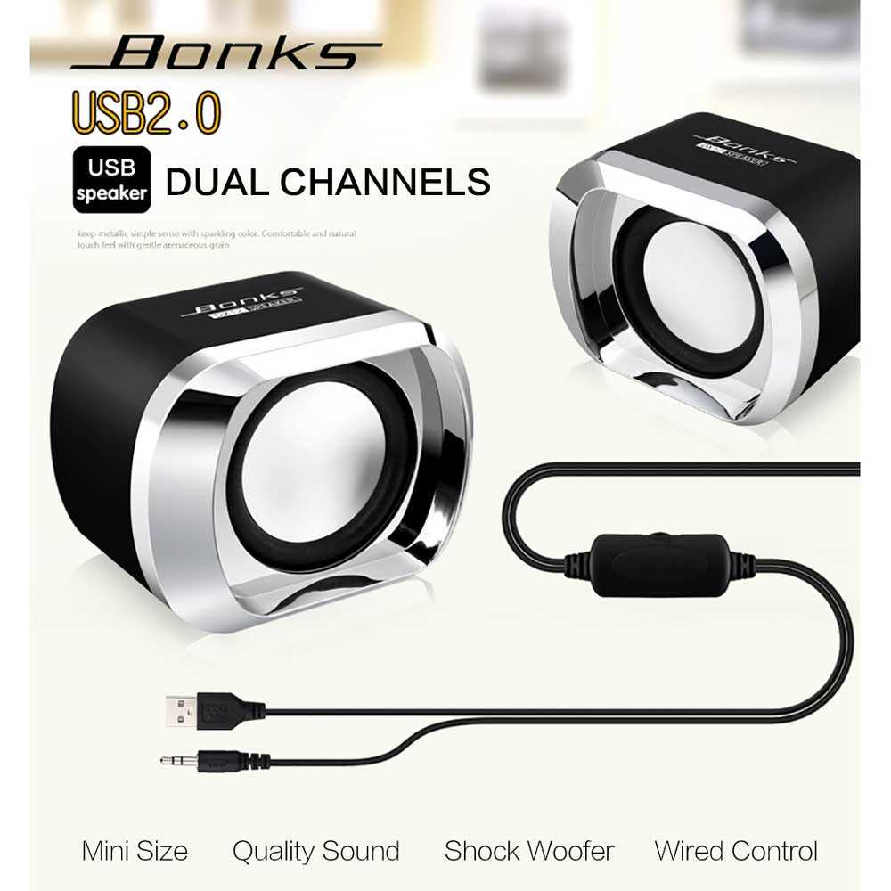 IDN TECH - BONKS Multimedia Speaker Stereo 2.0 3W - DX12