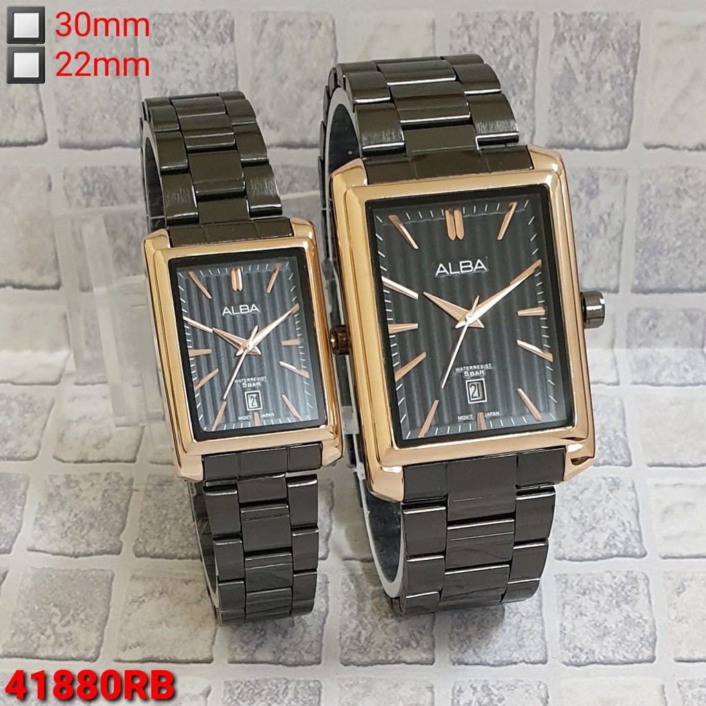 BEST SELLER BISA COD Jam Tangan Couple ALBA/Jam Tangan Pasangan Pria Dan Wanita Alba Disean Kotak /J