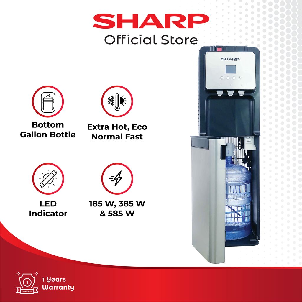 Sharp Dispenser Bottom Loading SWD-88EHL-SL (Dispenser Bottom Loading) Dispenser - Silver