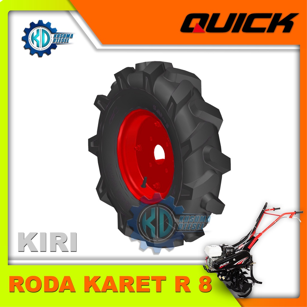 RODA KARET RING 8 KIRI - UNTUK TRAKTOR CAKAR BAJA, CAPUNG DLL. - RUBBER TIRE L - RODA TRAKTOR KIRI R