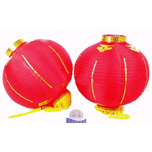 2PCS lampion imlek  kain sutra polos 12 inch 30cm