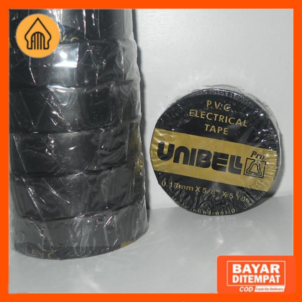 

Solasi / Isolasi / Solatip / Selotip / Isolasi Listrik Unibel / Lakban Unibell Hitam Unibell