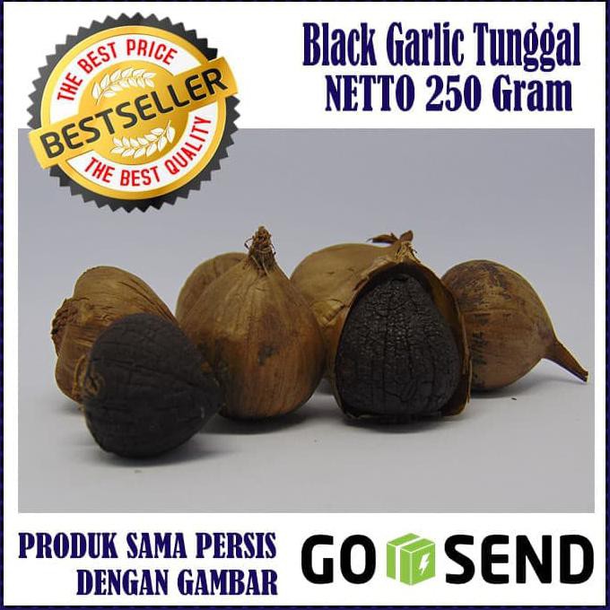 

BLACK GARLIC TUNGGAL 250 GRAM - BAWANG PUTIH HITAM TUNGGAL/LANANG