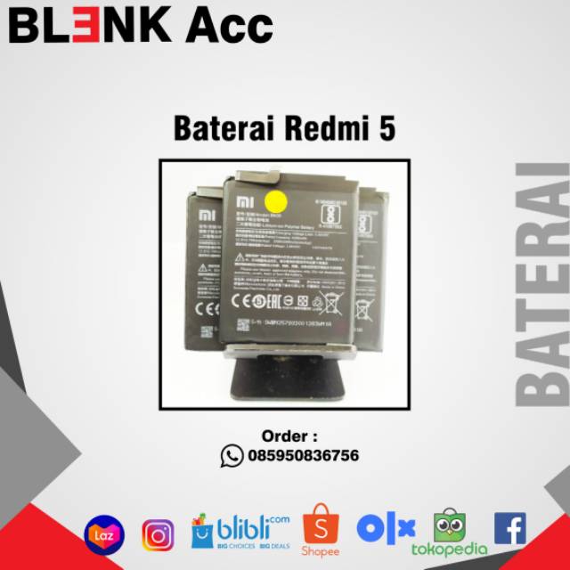 Battery Baterai Redmi 5 BN35 Kualitas Original