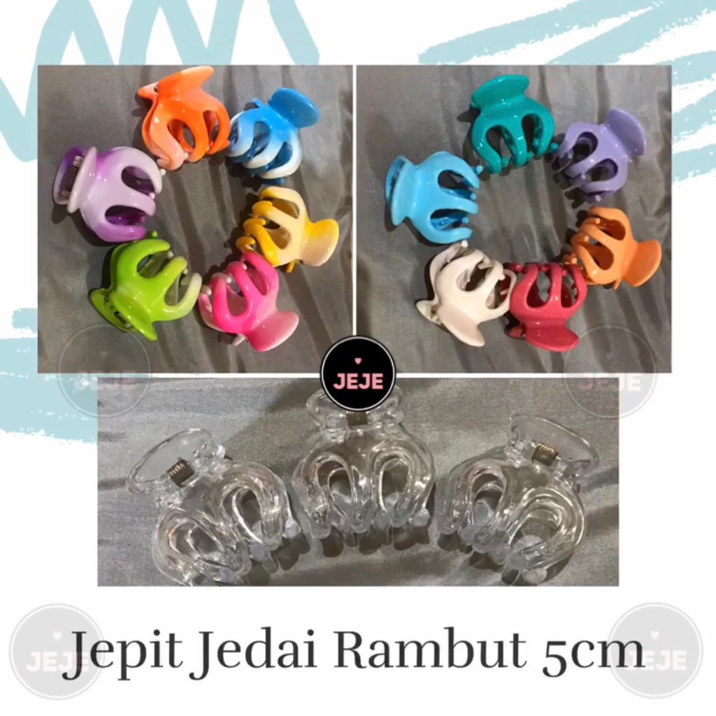 Jepit Jedai Rambut Gurita Bangkok Badai Jumbo Doff Pastel Mini