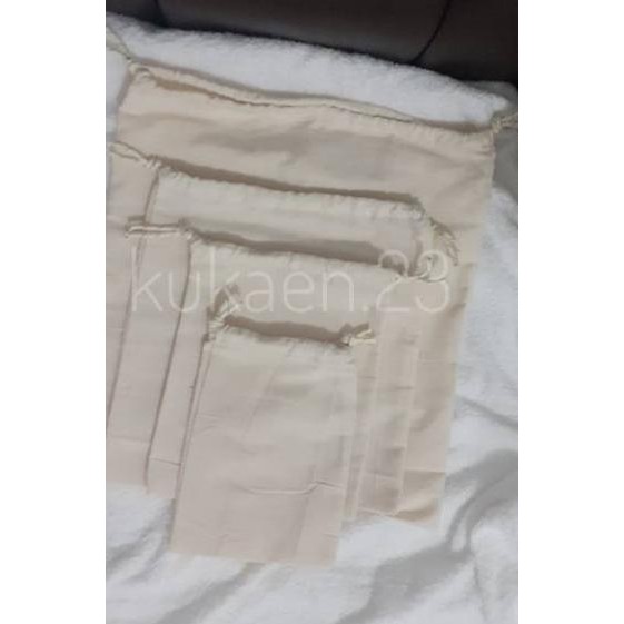 Gratis Ongkir!! (oni-764) Tas Belanja Kain Blacu 1SET Tas Belanja Beras kacang Krupuk Makaroni pengg