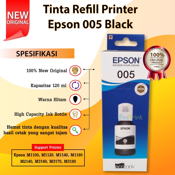 Tinta Epson 005 Black New Original 120ml