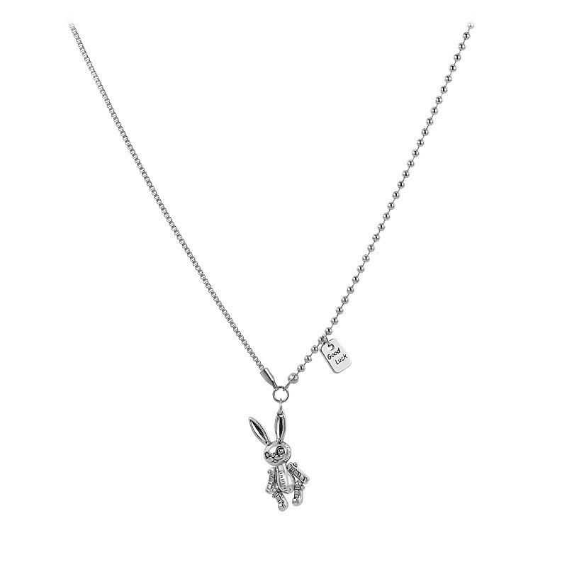 Rabbit Necklace Accessories Trendy Pendant Simple Clavicle Chain