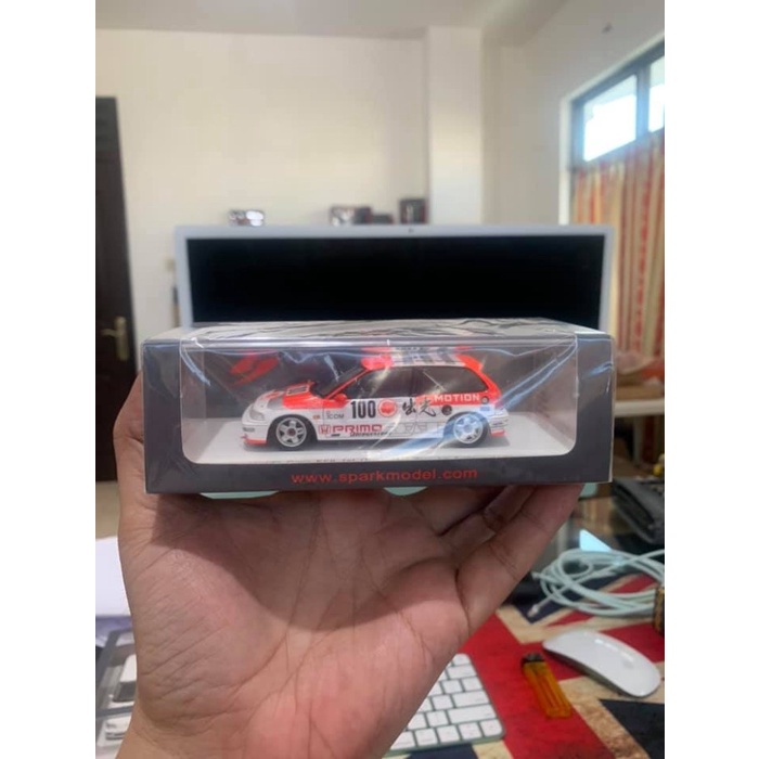 Spark 1/43 Honda Civic EF9 Primo 100 JTC Suzuka 500km