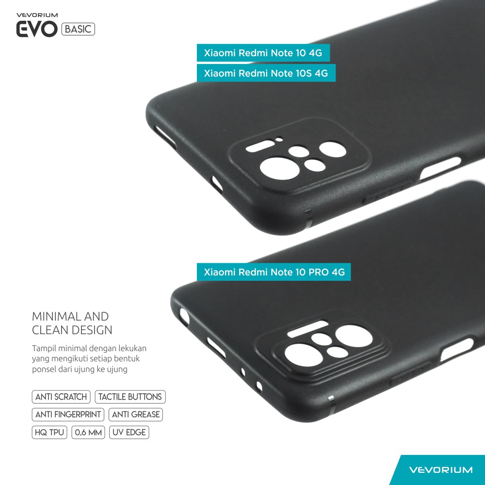 VEVORIUM EVO BASIC Xiaomi Redmi Note 10 4G 10S 4G 10 PRO 4G Soft Case Softcase