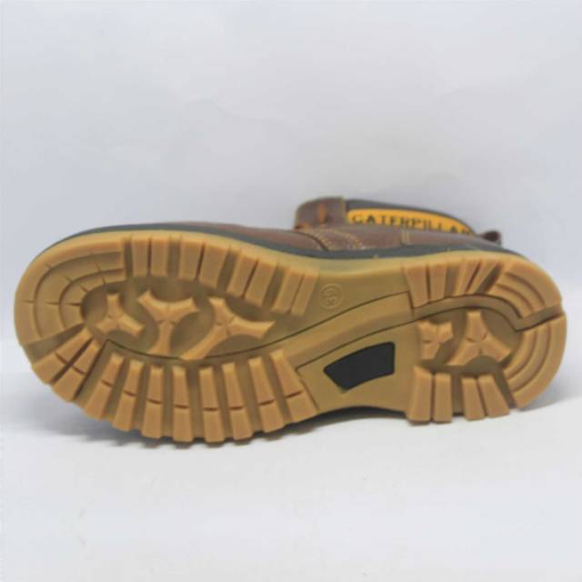 Safety caterpillar- sepatu safety-caterpillar-proyek-kerja-lapangan-kitchen-spbu- pria bahan kulit