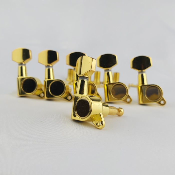 DRYER SEJAJAR GITAR ELEKTRIK TUNNING MACHINE HEAD RET FJB GQ004GD GOLD GUITAR ELECTRIC PUTERAN GITAR